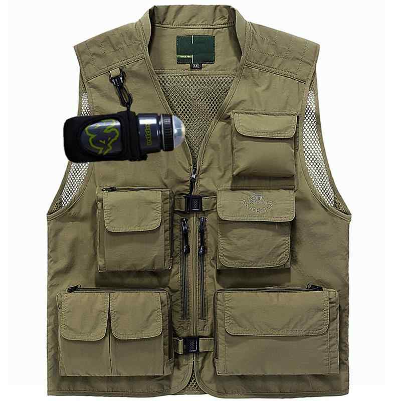 秋冬 コーデ メンズ 服 シンプル ファッション オシャレ 大人 かっこいい 大きいサイズ ストリート 紳士服 ベスト アウトドア 旅行 釣り ゆったり 通気性 薄手 マルチ ポケット メッシュベスト(4)