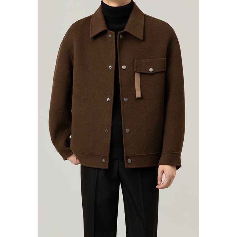 秋冬 コーデ メンズ 服 シンプル ファッション オシャレ 大人 かっこいい 大きいサイズ ストリート 紳士服 羊毛 ウール ジャケット アウター カジュアル