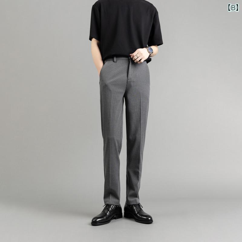 秋冬 コーデ メンズ 服 シンプル ファッション オシャレ 大人 かっこいい 大きいサイズ ストリート 紳士服 カジュアル スーツ パンツ ビジネス 九分丈 ストレート レッグ