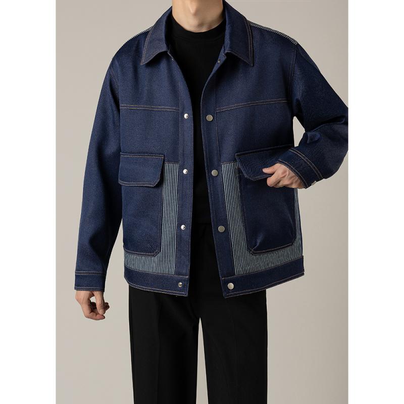 秋冬 コーデ メンズ 服 シンプル ファッション オシャレ 大人 かっこいい 大きいサイズ ストリート 紳士服 デニム ジャケット アウター カジュアル ジャケット アウター ハイエンド トップス