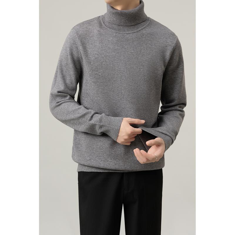 秋冬 コーデ メンズ 服 シンプル ファッション オシャレ 大人 かっこいい 大きいサイズ ストリート 紳士服 暖かい セーター タートルネック プルオーバー ウール