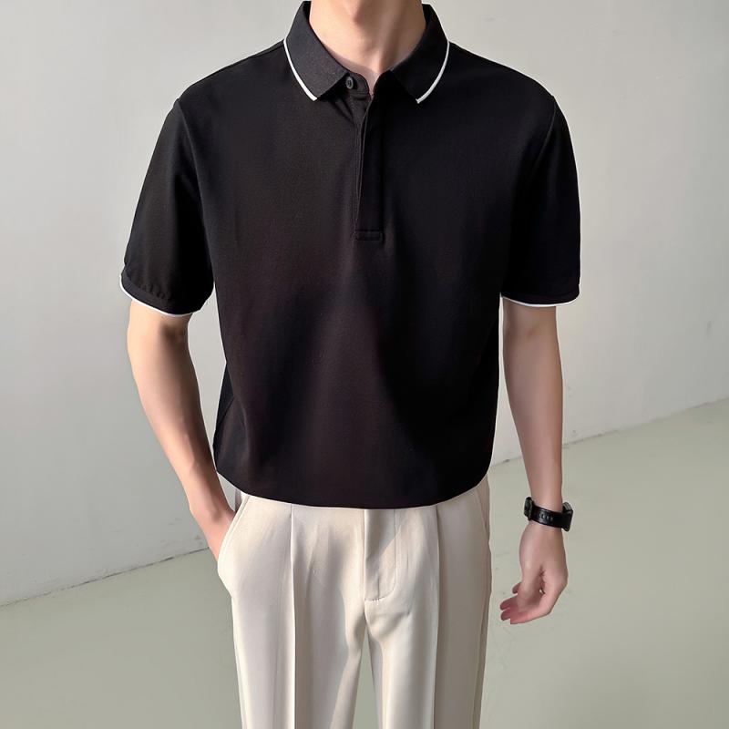 秋冬 コーデ メンズ 服 シンプル ファッション オシャレ 大人 かっこいい 大きいサイズ ストリート 紳士服 ポロシャツ ビジネス カジュアル ライト ポロ 半袖