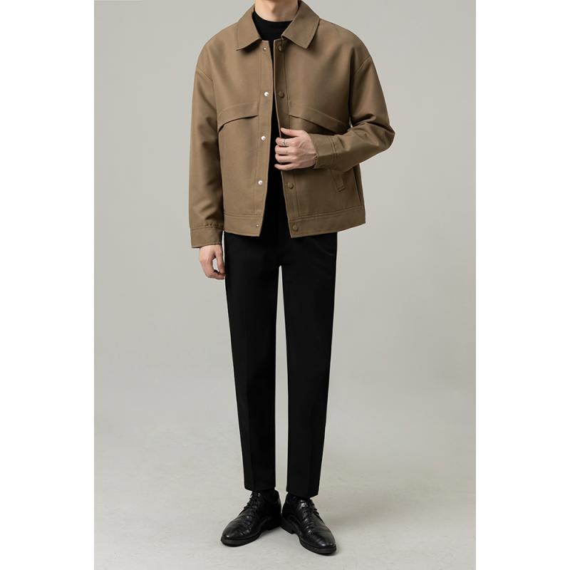 秋冬 コーデ メンズ 服 シンプル ファッション オシャレ 大人 かっこいい 大きいサイズ ストリート 紳士服 スリム クロップド トップス..