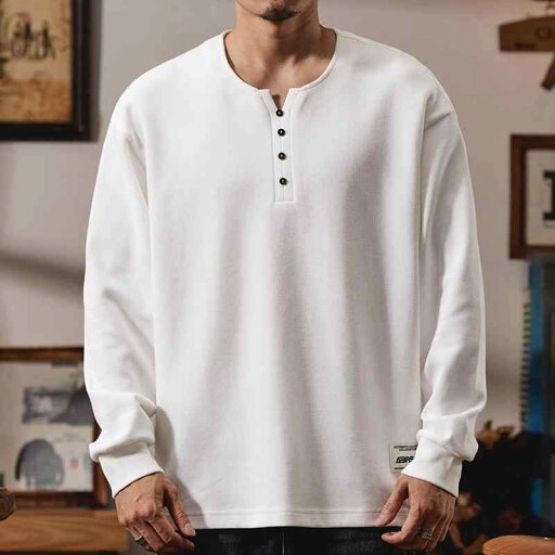 秋冬 コーデ メンズ 服 シンプル ファッション オシャレ 大人 かっこいい 大きいサイズ ストリート 紳士服 ヘンリー カラー スウェットシャツ カジュアル 長袖 シャツ トップス 秋冬 コーデ メンズ 服 シンプル ファッション オシャレ 大人 かっこいい 大きいサイズ ストリート 紳士服 ヘンリー カラー スウェットシャツ カジュアル 長袖 シャツ トップス