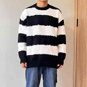 秋冬 コーデ メンズ 服 シンプル ファッション オシャレ 大人 かっこいい 大きいサイズ ストリート 紳士服 ハイエンド ストライプ ラウンドネック プルオー...