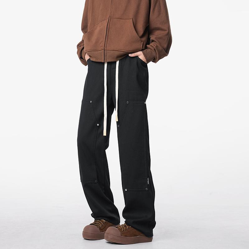秋冬 コーデ メンズ 服 シンプル ファッション オシャレ 大人 かっこいい 大きいサイズ ストリート 紳士服 アメリカン ロギング パンツ レトロ 暖かい カジュアル