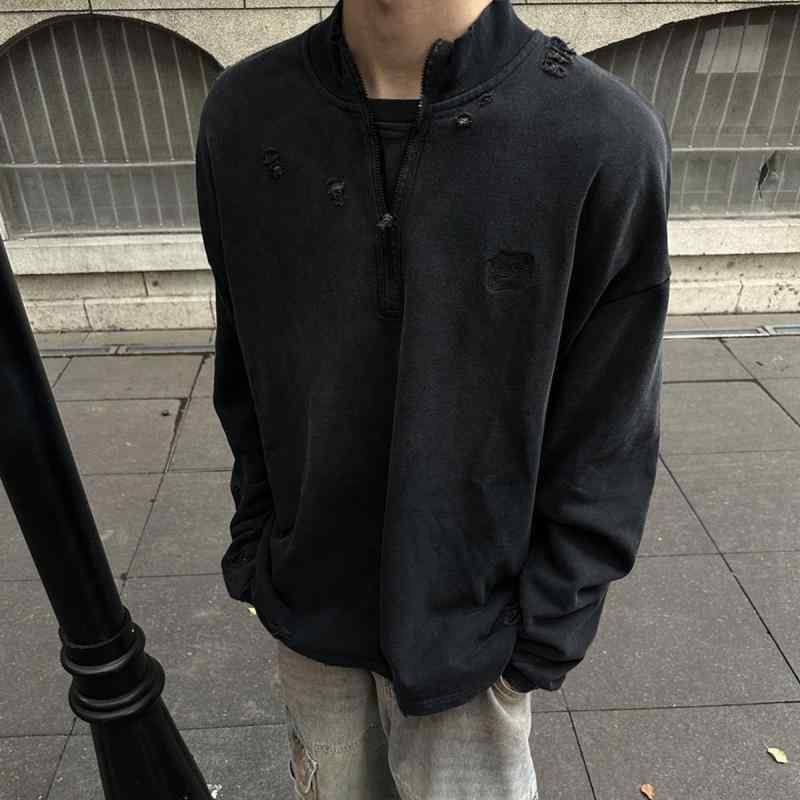 秋冬 コーデ メンズ 服 シンプル ファッション オシャレ 大人 かっこいい 大きいサイズ ストリート 紳士服 アメリカン レトロ ダメージ..