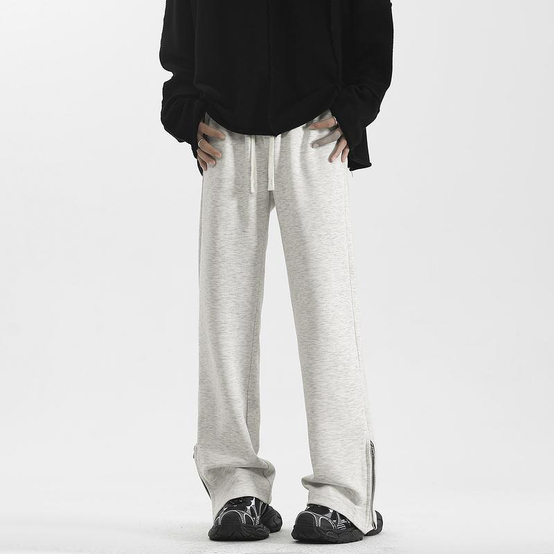 秋冬 コーデ メンズ 服 シンプル ファッション オシャレ 大人 かっこいい 大きいサイズ ストリート 紳士服 アメリカン ジッパー スリット ストレート スポーツ パンツ レトロ 暖かい カジュアル