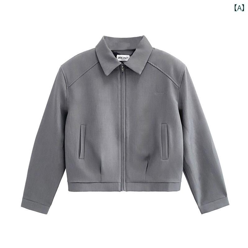 秋冬 コーデ メンズ 服 シンプル ファッション オシャレ 大人 かっこいい 大きいサイズ ストリート 紳士服 アメリカン レトロ フィット ワイド ボクシー ショルダーパッド スーツ ジャケット アウター ハイエンド