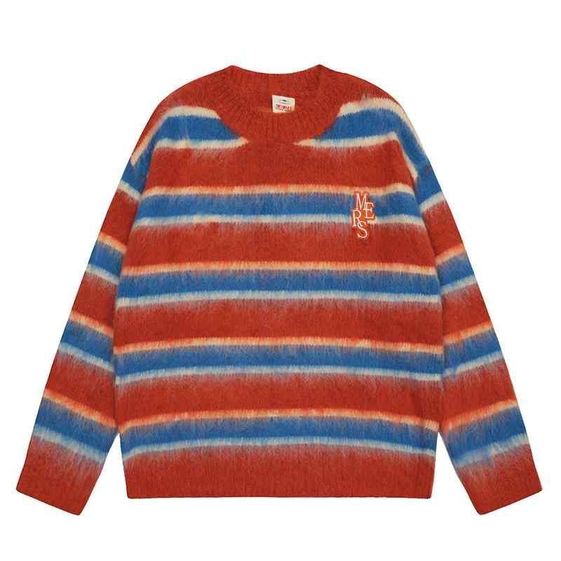 秋冬 コーデ メンズ 服 シンプル ファッション オシャレ 大人 かっこいい 大きいサイズ ストリート 紳士服 レディース レトロ コントラスト ストライプ モ...