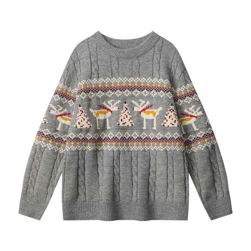 秋冬 コーデ メンズ 服 シンプル ファッション オシャレ 大人 かっこいい 大きいサイズ ストリート 紳士服 レトロ クリスマス ラウンドネック セーター レ...