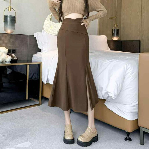 秋冬 コーデ レディース ファッション オシャレ アイテム 服 カワイイ シンプル 大人カワイイ 大きいサイズ ウール フィッシュ テール スカート レディース ユニセックス ハイウエスト スリム スリット フリル Aライン ヒップ カバー ミドル丈 秋冬 コーデ レディース ファッション オシャレ アイテム 服 カワイイ シンプル 大人カワイイ 大きいサイズ ウール フィッシュ テール スカート レディース ユニセックス ハイウエスト スリム スリット フリル Aライン ヒップ カバー ミドル丈