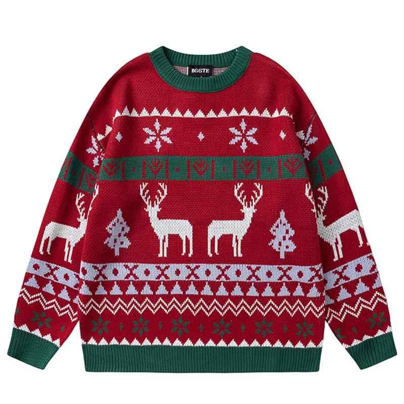 秋冬 コーデ メンズ 服 シンプル ファッション オシャレ 大人 かっこいい 大きいサイズ ストリート 紳士服 レディース ユニセックス クリスマス ジャカード...