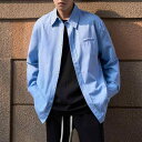 秋冬 コーデ メンズ 服 シンプル ファッション オシャレ 大人 かっこいい 大きいサイズ ストリート 紳士服 アメリカン ストライプ シャツ コート ゆったり...