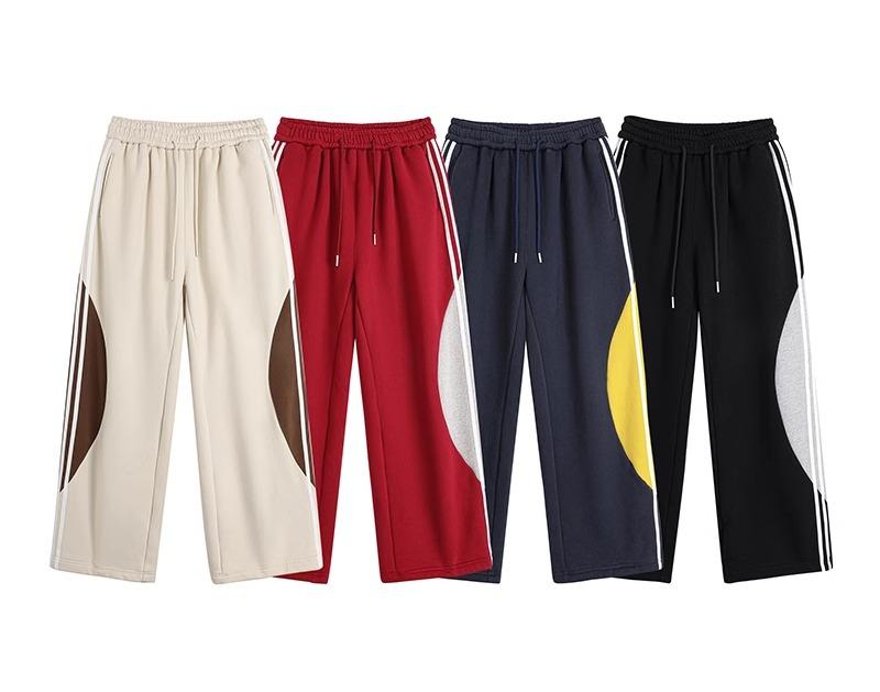 秋冬 コーデ メンズ 服 シンプル ファッション オシャレ 大人 かっこいい 大きいサイズ ストリート 紳士服 アメリカン ステッチ スポーツ パンツ ゆったり ワイド レッグ 暖かい カジュアル