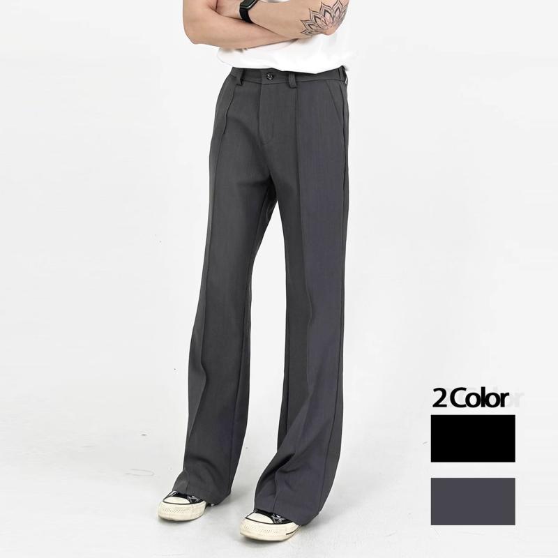 秋冬 コーデ メンズ 服 シンプル ファッション オシャレ 大人 かっこいい 大きいサイズ ストリート 紳士服 アメリカン ハイエンド フレア スーツ パンツ ストレート カジュアル 長ズボン(4)