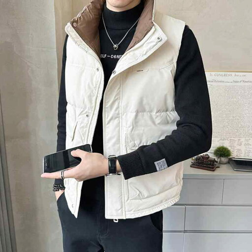 秋冬 コーデ メンズ 服 シンプル ファッション オシャレ 大人 かっこいい 大きいサイズ ストリート 紳士服 カラー ブロック PU エコ レザー ダウン ベスト アウター 冬 ワークウェア ハイエンド スタンドカラー 暖かい ジャケット 秋冬 コーデ メンズ 服 シンプル ファッション オシャレ 大人 かっこいい 大きいサイズ ストリート 紳士服 カラー ブロック PU エコ レザー ダウン ベスト アウター 冬 ワークウェア ハイエンド スタンドカラー 暖かい ジャケット