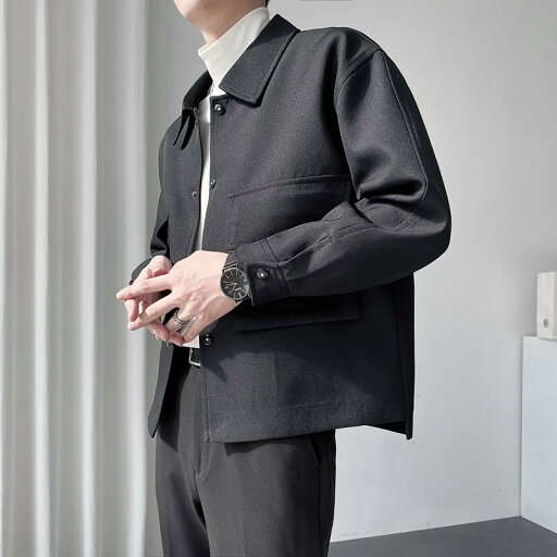 秋冬 コーデ メンズ 服 シンプル ファッション オシャレ 大人 かっこいい 大きいサイズ ストリート 紳士服 ライト ジャケット ゆったり アウター 秋冬 コーデ メンズ 服 シンプル ファッション オシャレ 大人 かっこいい 大きいサイズ ストリート 紳士服 ライト ジャケット ゆったり アウター