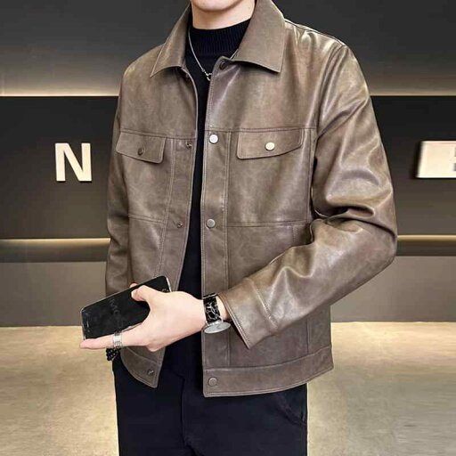 秋冬 コーデ メンズ 服 シンプル ファッション オシャレ 大人 かっこいい 大きいサイズ ストリート 紳士服 PU エコ レザー ジャケット カジュアル 快適 ハイエンド トップス 秋冬 コーデ メンズ 服 シンプル ファッション オシャレ 大人 かっこいい 大きいサイズ ストリート 紳士服 PU エコ レザー ジャケット カジュアル 快適 ハイエンド トップス
