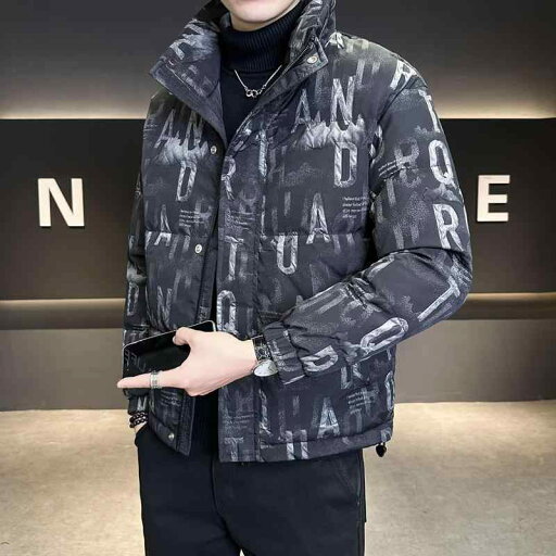 秋冬 コーデ メンズ 服 シンプル ファッション オシャレ 大人 かっこいい 大きいサイズ ストリート 紳士服 レター プリント ダウン ジャケット 冬 スタンドカラー 厚手 秋冬 コーデ メンズ 服 シンプル ファッション オシャレ 大人 かっこいい 大きいサイズ ストリート 紳士服 レター プリント ダウン ジャケット 冬 スタンドカラー 厚手