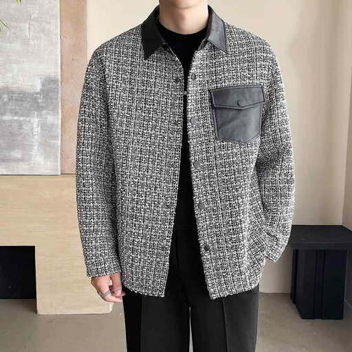 秋冬 コーデ メンズ 服 シンプル ファッション オシャレ 大人 かっこいい 大きいサイズ ストリート 紳士服 カラー ブロック ジャケット ハイエンド トップス 服 秋冬 コーデ メンズ 服 シンプル ファッション オシャレ 大人 かっこいい 大きいサイズ ストリート 紳士服 カラー ブロック ジャケット ハイエンド トップス 服