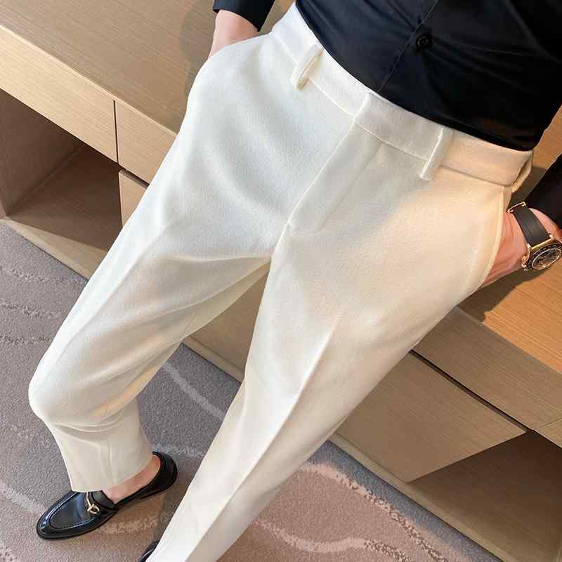 春 コーデ メンズ 服 シンプル ファッション オシャレ 大人 かっこいい 大きいサイズ ストリート 紳士服 ウール パンツ スリム ビジネス カジュアル 韓国スタイル スーツ