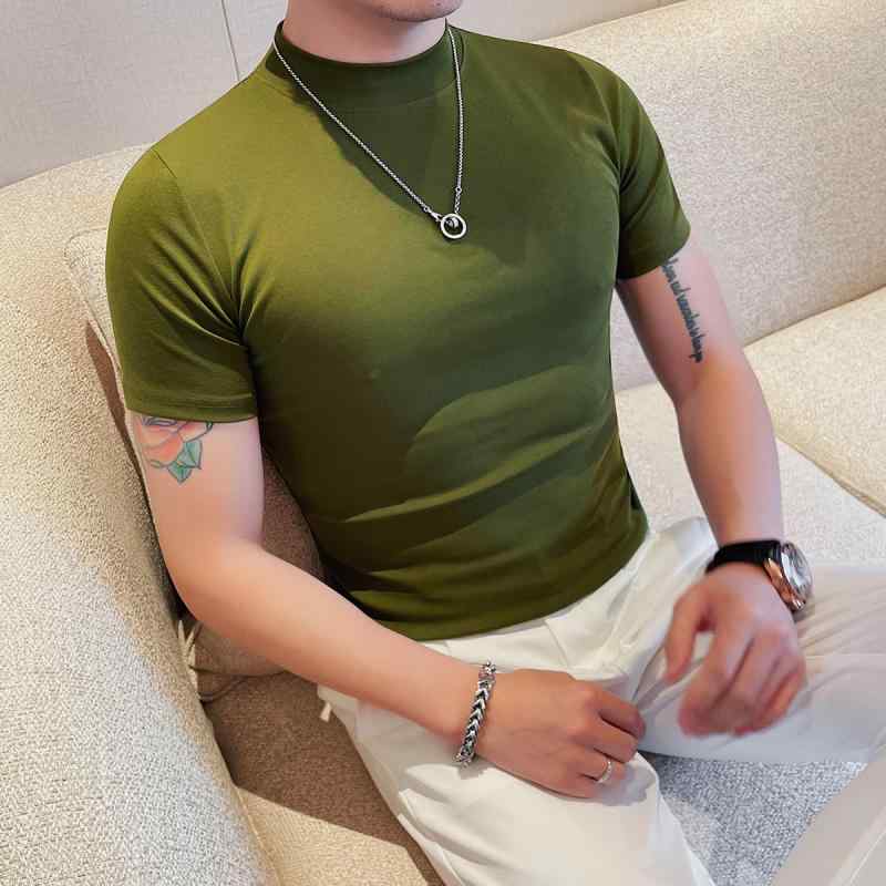 春 コーデ メンズ 服 シンプル ファッション オシャレ 大人 かっこいい 大きいサイズ ストリート 紳士服 半袖 T シャツ スリム 韓国スタイル ハイエンド トップス