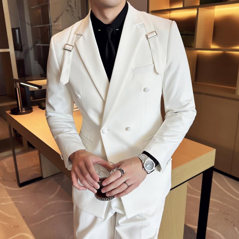 春 コーデ メンズ 服 シンプル ファッション オシャレ 大人 かっこいい 大きいサイズ ストリート 紳士服 ダブルブレスト スーツ ビジネス カジュアル スリム 結婚式