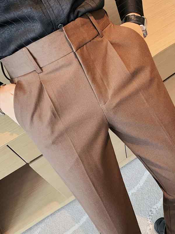 春 コーデ メンズ 服 シンプル ファッション オシャレ 大人 かっこいい 大きいサイズ ストリート 紳士服 軽 ハイウエスト パンツ ハイエンド ビジネス カジュアル スリムフィット スーツ
