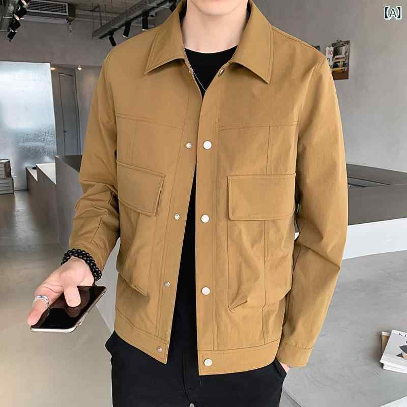 春 コーデ メンズ 服 シンプル ファッション オシャレ 大人 かっこいい 大きいサイズ ストリート 紳士服 ジャケット 春 カジュアル トップス リム ハイエンド