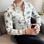 春 コーデ メンズ 服 シンプル ファッション オシャレ 大人 かっこいい 大きいサイズ ストリート 紳士服 ゴールドエッ ジローズ プリント シャツ 長袖 スリム ハイエンド 韓国スタイル カジュアル 白 7,931円