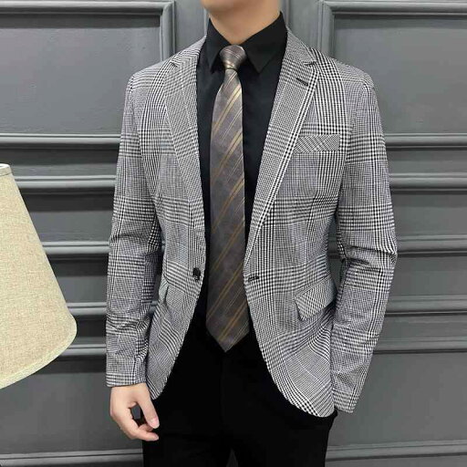 春 コーデ メンズ 服 シンプル ファッション オシャレ 大人 かっこいい 大きいサイズ ストリート 紳士服 春 チェック柄 ボタン スーツ ジャケット スリム ビジネス カジュアル ハイエンド ジャケット単品 春 コーデ メンズ 服 シンプル ファッション オシャレ 大人 かっこいい 大きいサイズ ストリート 紳士服 春 チェック柄 ボタン スーツ ジャケット スリム ビジネス カジュアル ハイエンド ジャケット単品