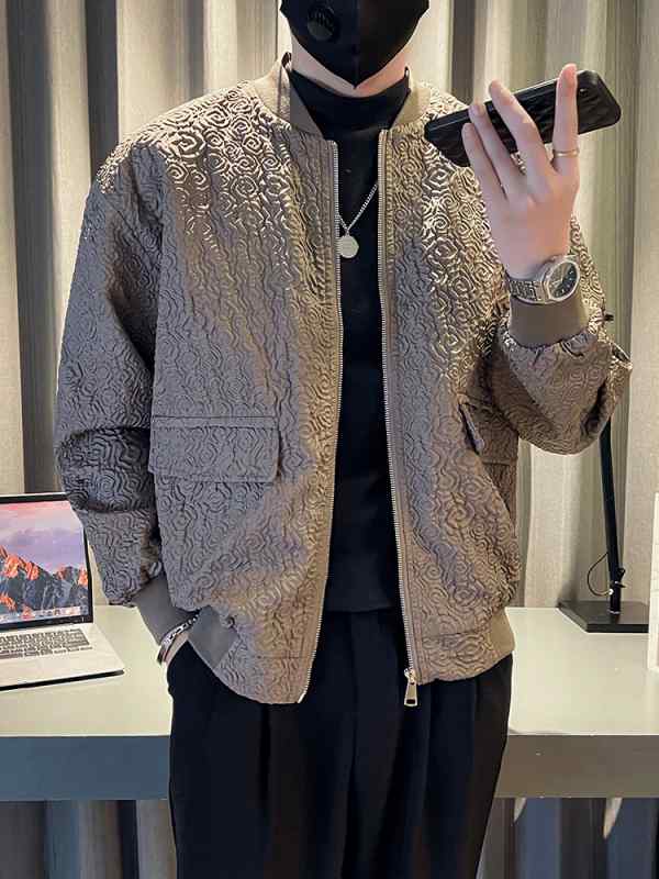 春 コーデ メンズ 服 シンプル ファッション オシャレ 大人 かっこいい 大きいサイズ ストリート 紳士服 プリント ジャケット 韓国スタイル ハイエンド