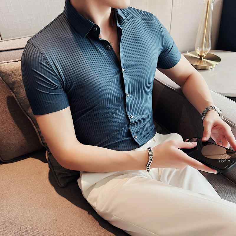 春 コーデ メンズ 服 シンプル ファッション オシャレ 大人 かっこいい 大きいサイズ ストリート 紳士服 ストレッチ シームレス 半袖 ..