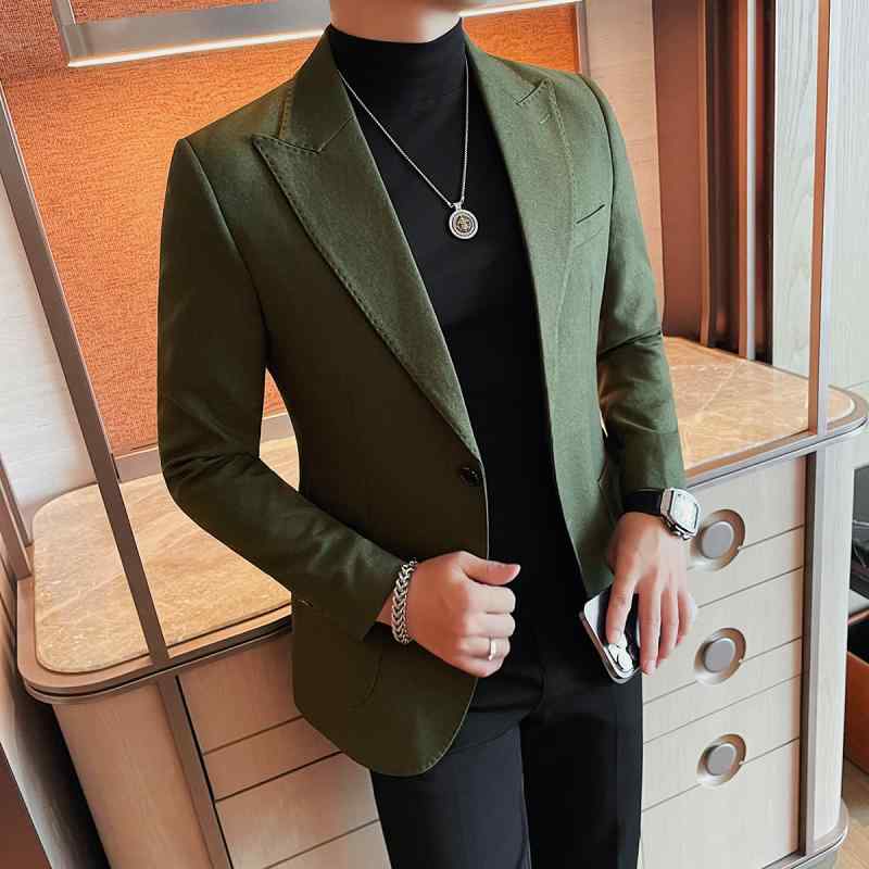 春 コーデ メンズ 服 シンプル ファッション オシャレ 大人 かっこいい 大きいサイズ ストリート 紳士服 厚手 スーツ ジャケット スリム ハイエンド トップス