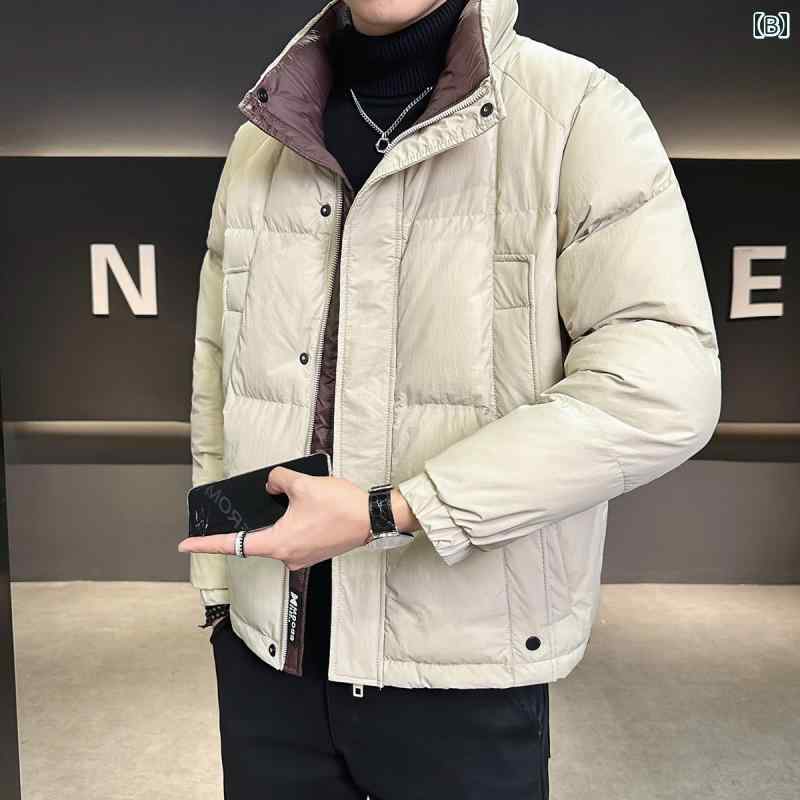 春 コーデ メンズ 服 シンプル ファッション オシャレ 大人 かっこいい 大きいサイズ ストリート 紳士服 ダウン ジャケット 冬 ハイエンド カラー カジュアル 暖かい 厚手