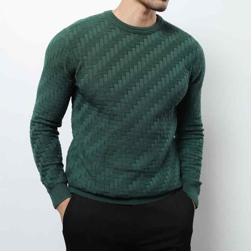 春 コーデ メンズ 服 シンプル ファッション オシャレ 大人 かっこいい 大きいサイズ ストリート 紳士服 ニット ラウンドネック セーター 長袖 軽 韓国スタイル スリム プルオーバー ニット レイヤリング シャツ