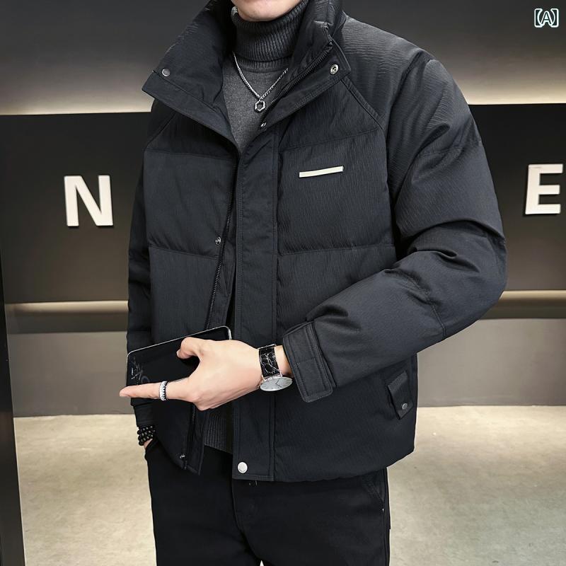 春 コーデ メンズ 服 シンプル ファッション オシャレ 大人 かっこいい 大きいサイズ ストリート 紳士服 ダウン ジャケット 冬 ハイエンド スタンドカラー シンプル 暖かい 厚手
