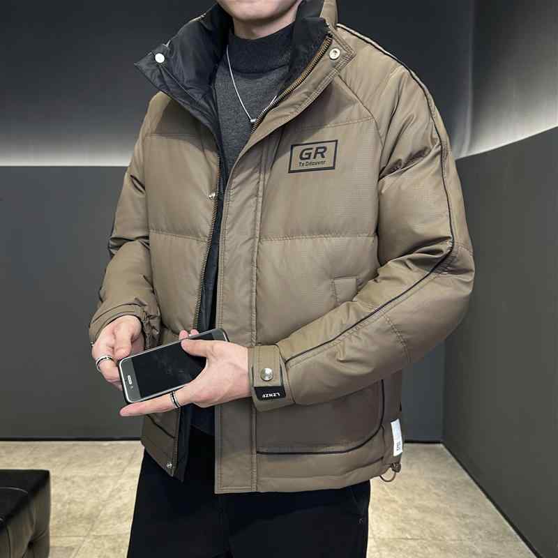 春 コーデ メンズ 服 シンプル ファッション オシャレ 大人 かっこいい 大きいサイズ ストリート 紳士服 ダウン ジャケット 冬 厚手 暖かい カジュアル スタンドカラー ウィンタージャケット