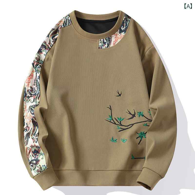 春 コーデ メンズ 服 シンプル ファッション オシャレ 大人 かっこいい 大きいサイズ ストリート 紳士服 スウェットシャツ 服 薄手 長袖 T シャツ