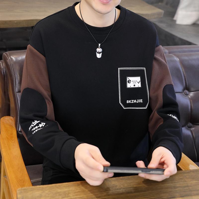 春 コーデ メンズ 服 シンプル ファッション オシャレ 大人 かっこいい 大きいサイズ ストリート 紳士服 ラウンドネック スウェットシャツ プルオーバー 長袖 レイヤリング シャツ