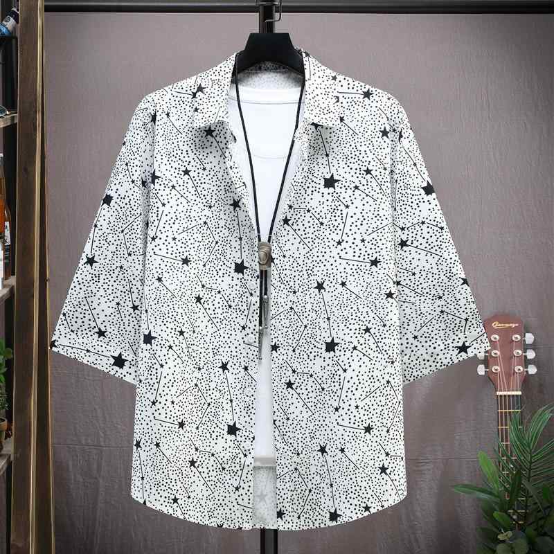 春 コーデ メンズ 服 シンプル ファッション オシャレ 大人 かっこいい 大きいサイズ ストリート 紳士服 シャツ 七分袖 薄手 カジュア..