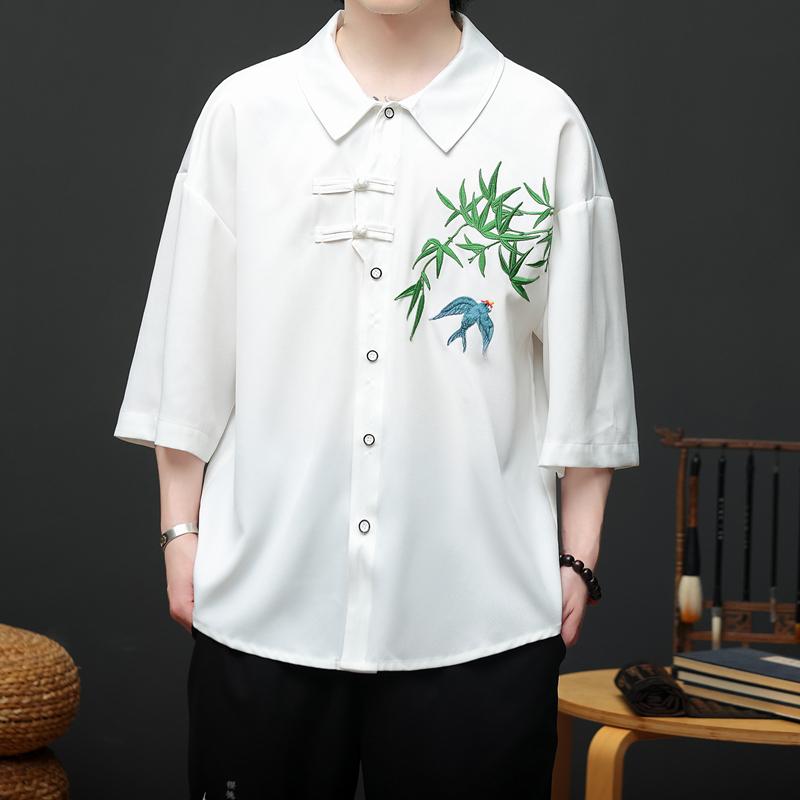 春 コーデ メンズ 服 シンプル ファッション オシャレ 大人 かっこいい 大きいサイズ ストリート 紳士服 半袖 シャツ 薄手 カジュアル ボタン ダウン ジャケット