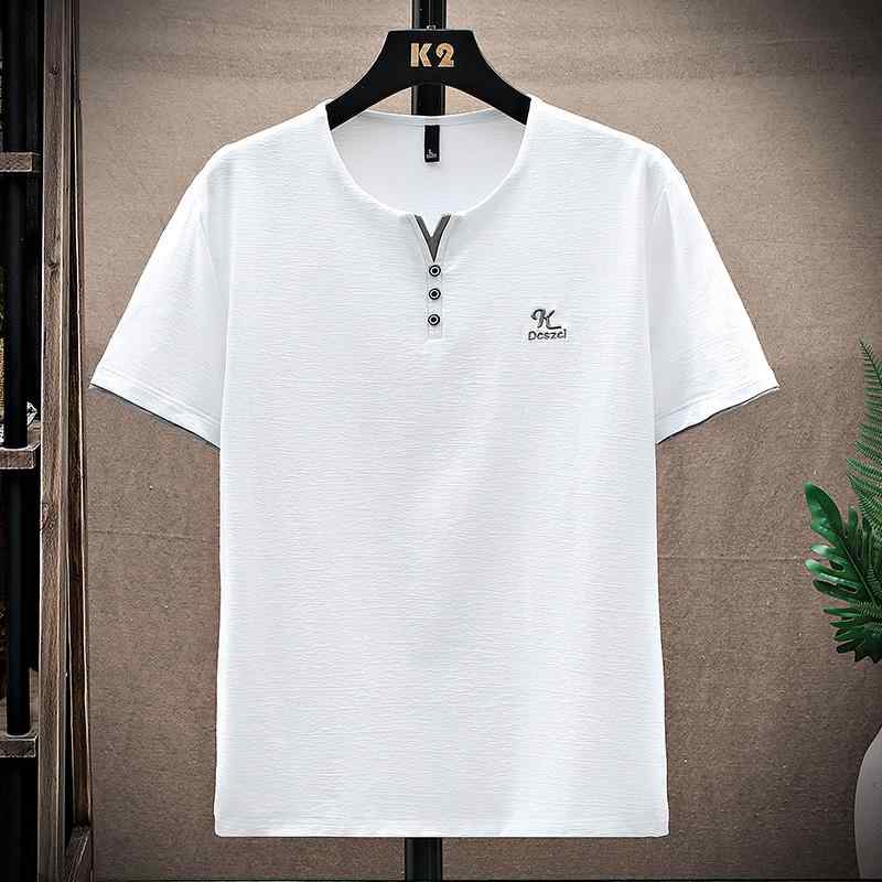 春 コーデ メンズ 服 シンプル ファッション オシャレ 大人 かっこいい 大きいサイズ ストリート 紳士服 半袖 T シャツ Vネック 薄手 ハイエンド 服