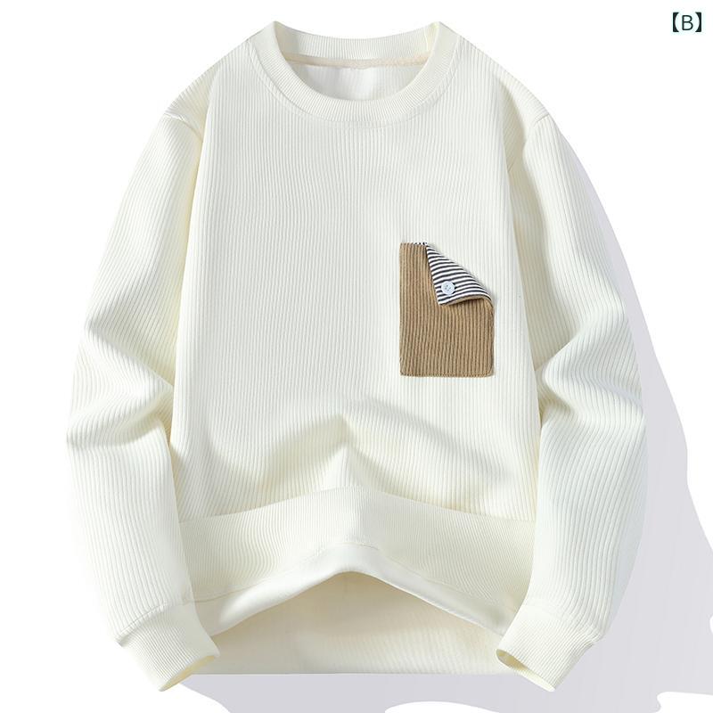 春 コーデ メンズ 服 シンプル ファッション オシャレ 大人 かっこいい 大きいサイズ ストリート 紳士服 スウェットシャツ カジュアル シャツ 長袖 T 服