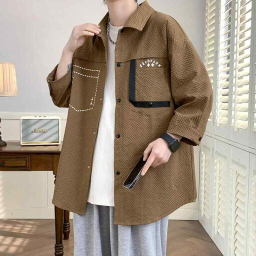 春 コーデ メンズ 服 シンプル ファッション オシャレ 大人 かっこいい 大きいサイズ ストリート 紳士服 七分袖 シャツ 半袖 カジュアル ミッド スリーブ スリム 韓国スタイル 春 コーデ メンズ 服 シンプル ファッション オシャレ 大人 かっこいい 大きいサイズ ストリート 紳士服 七分袖 シャツ 半袖 カジュアル ミッド スリーブ スリム 韓国スタイル