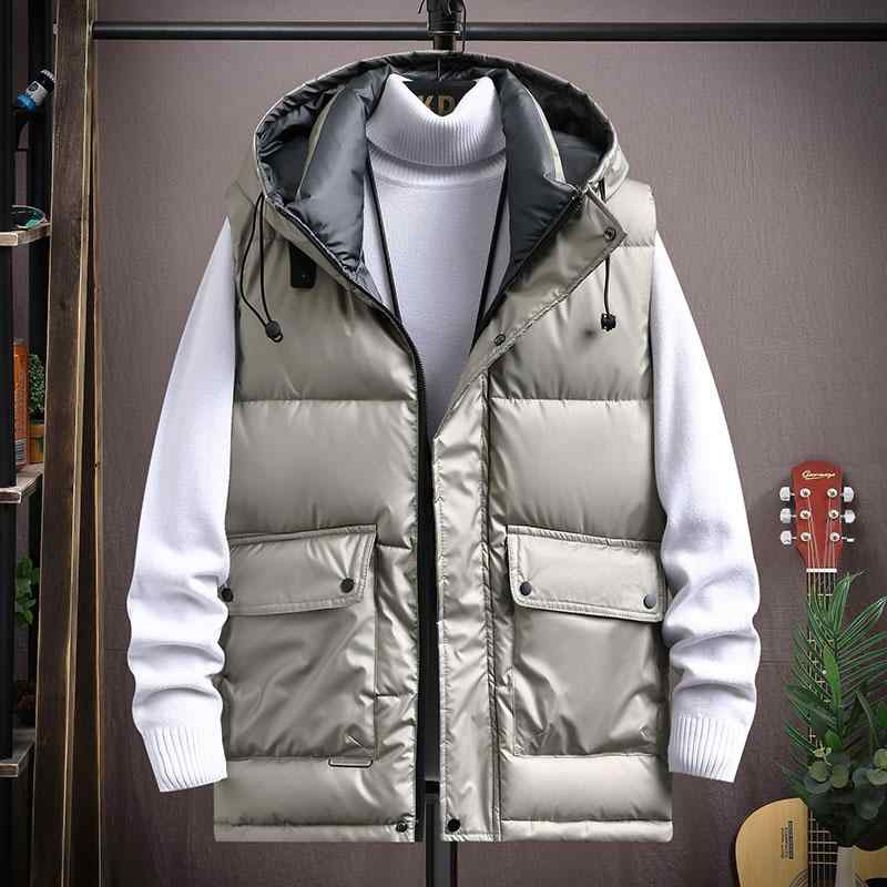 春 コーデ メンズ 服 シンプル ファッション オシャレ 大人 かっこいい 大きいサイズ ストリート 紳士服 ベスト 暖かい ダウン 綿 ジャケット チョッキ