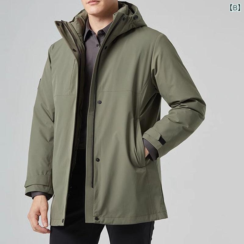 春 コーデ メンズ 服 シンプル ファッション オシャレ 大人 かっこいい 大きいサイズ ストリート 紳士服 冬 ビジネス カジュアル ジャケット フード付き グース ダウン