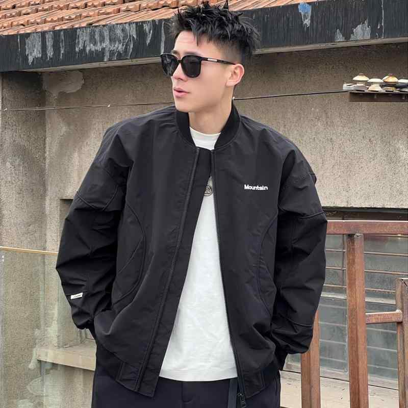 春 コーデ メンズ 服 シンプル ファッション オシャレ 大人 かっこいい 大きいサイズ ストリート 紳士服 ジャケット カジュアル 春 コットン ボンバー