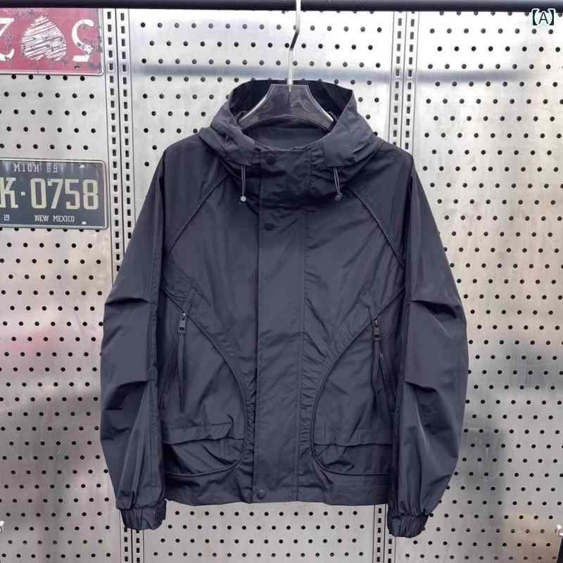 春 コーデ メンズ 服 シンプル ファッション オシャレ 大人 かっこいい 大きいサイズ ストリート 紳士服 ハイエンド ジャケット 綿服 フード付き ワーク ジャケット 冬服